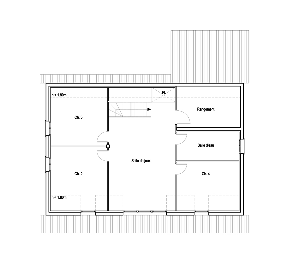 plan appartement 60m2 3 chambres