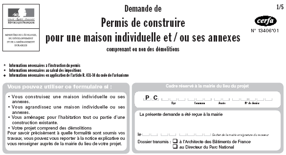 Cerfa permis de construire 2016